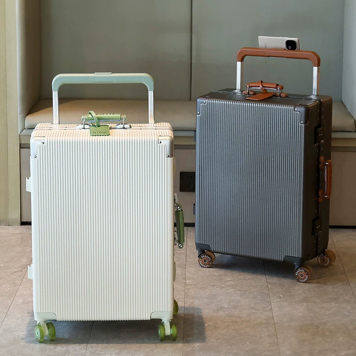 Spinner Wheel Rolling Suitcase 20 Inch - Wide-handle Suitcase with Roller Wheels 20-inch
