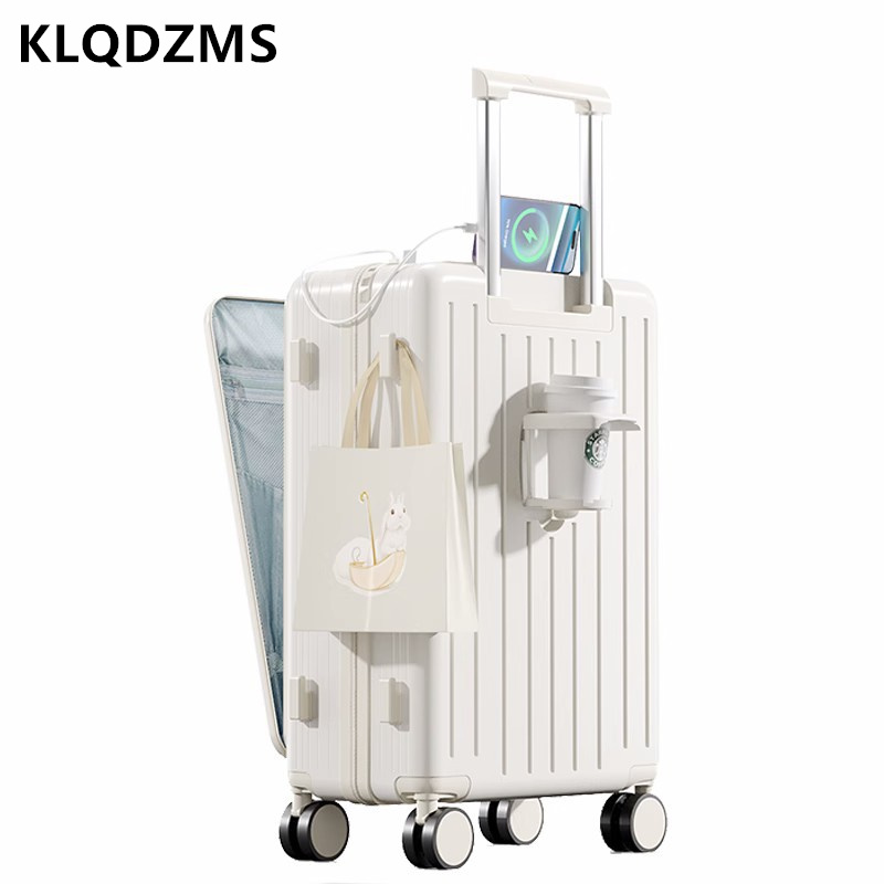 KLQDZMS High Quality Suitcase  - đánh giá và giá Front Opening Laptop Luggage 24 Inch