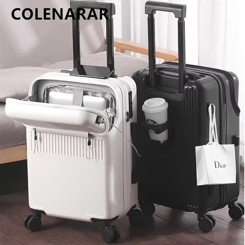 COLENARA Charging Luggage Fron - đánh giá và giá Front Opening Laptop Luggage 24 Inch