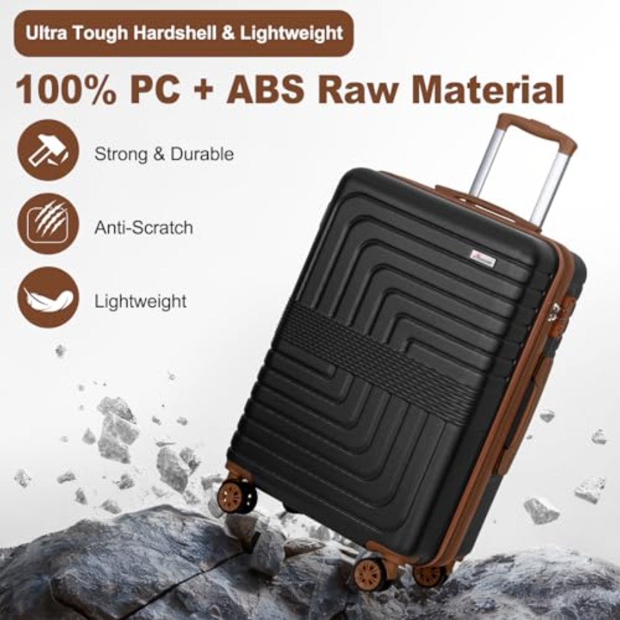 3-Piece Expandable Luggage Set - đánh giá và giá Expandable Hard Shell Luggage Set