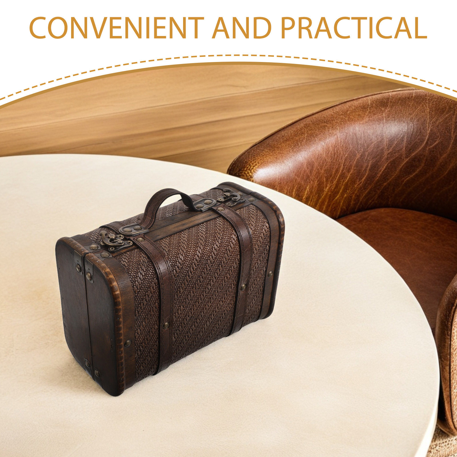 Wooden Vintage Suitcase Decora - đánh giá và giá Retro Vintage Trunk Suitcase