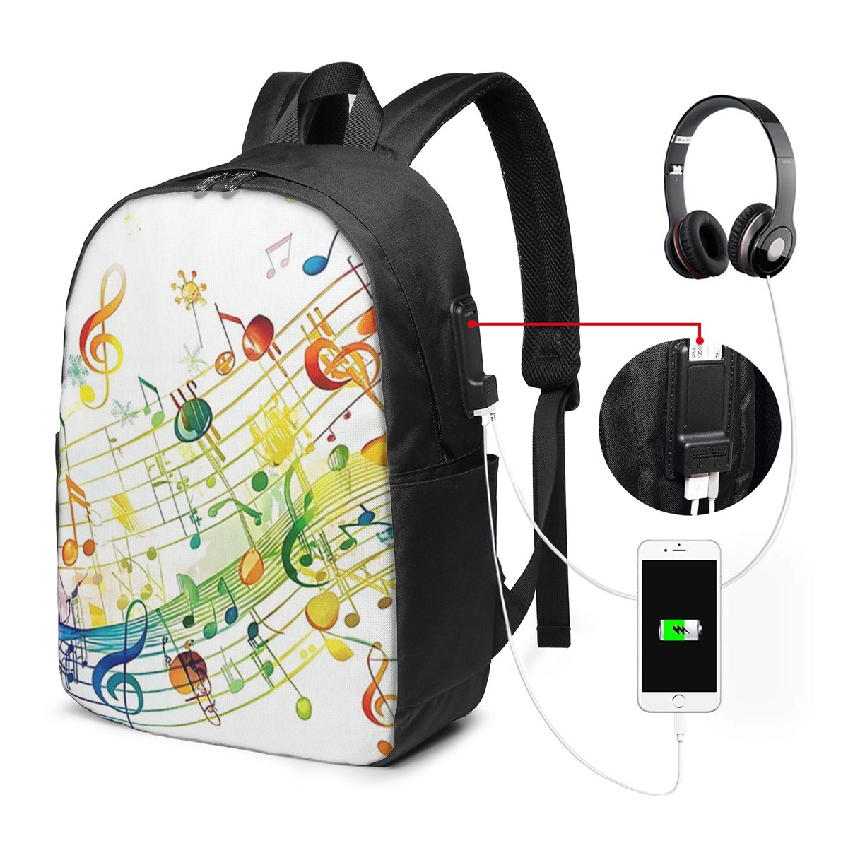 Abstract Piano Keys With Music - đánh giá và giá Travel Bags