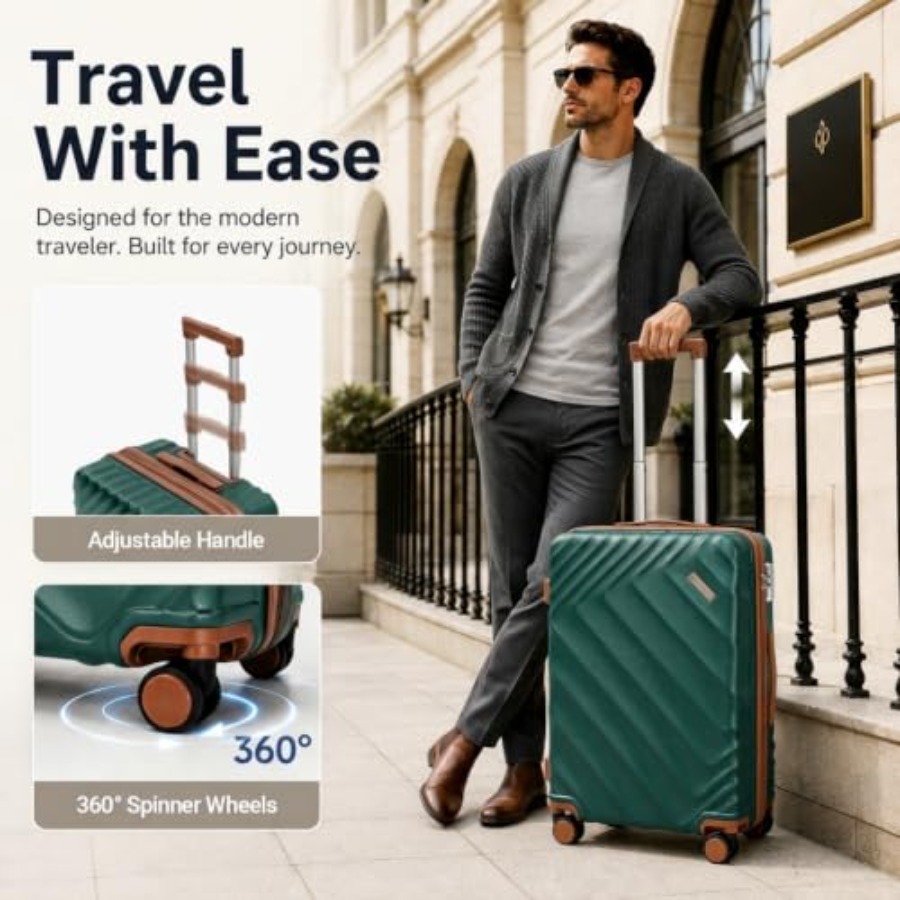 5-Piece Hard Shell Expandable  - đánh giá và giá Expandable Hard Shell Luggage Set