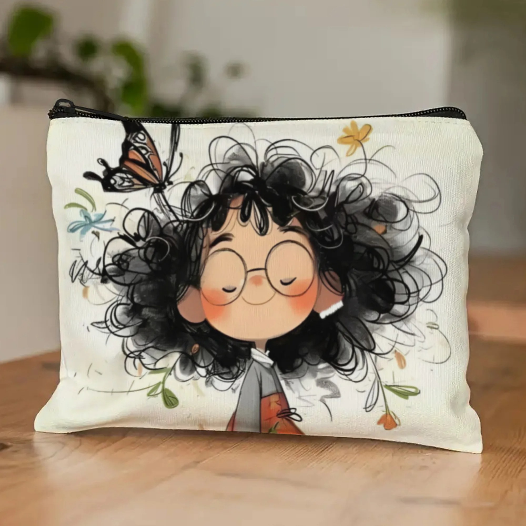 Cartoon Girl Makeup Bag Zipper - đánh giá và giá Wallets